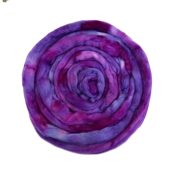 Superwash Tasmanian Merino Wool Top Purple Passion 13198| Superwash Merino Wool Tops | Sally Ridgway | Shop Wool, Felt and Fibre Online
