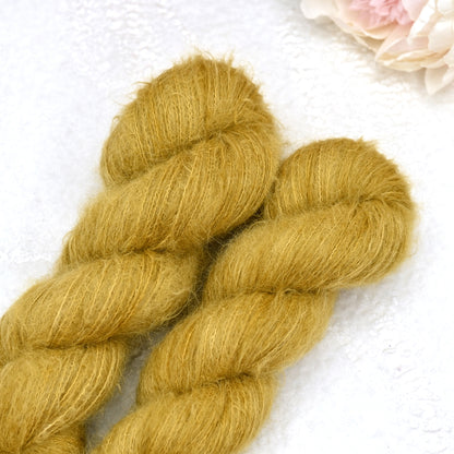 Suri Alpaca Silk Lace Hand Dyed Spiced Ginger| Suri Silk Lace | Sally Ridgway | Shop Wool, Felt and Fibre Online