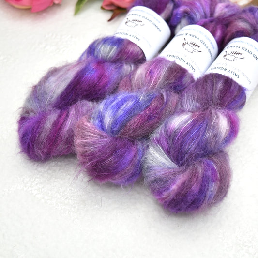 Suri Alpaca Silk Lace Hand Dyed Tempest| Suri Silk Lace | Sally Ridgway | Shop Wool, Felt and Fibre Online