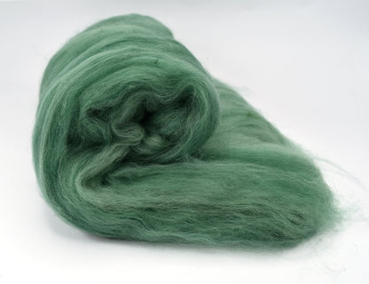 Tasmanian Merino Wool Carded Batts Hand Dyed Argyle Green| Merino Wool Batts | Sally Ridgway | Shop Wool, Felt and Fibre Online