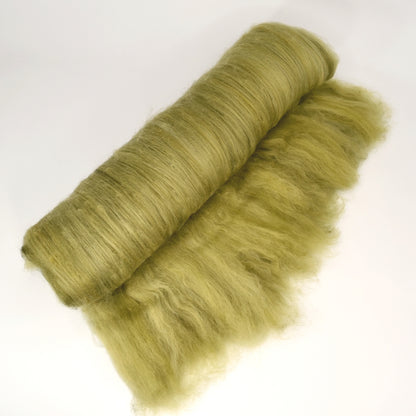 Tasmanian Merino Wool Carded Batts Hand Dyed Moss Green 13233| Merino Wool Batts | Sally Ridgway | Shop Wool, Felt and Fibre Online