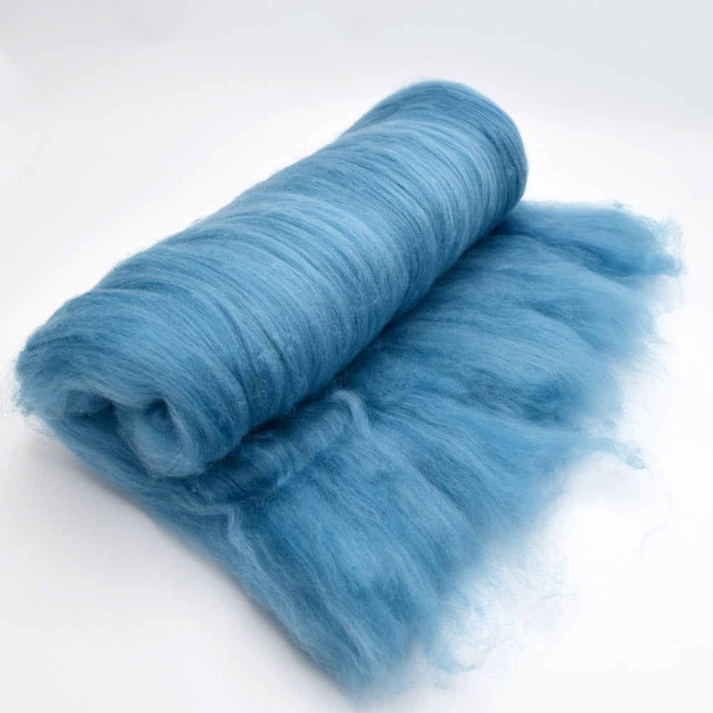 Tasmanian Merino Wool Carded Batts Hand Dyed Ocean| Merino Wool Batts | Sally Ridgway | Shop Wool, Felt and Fibre Online