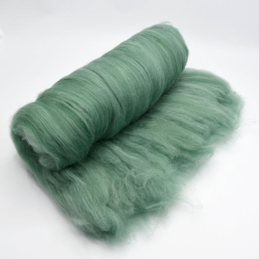 Tasmanian Merino Wool Carded Batts Hand Dyed Spruce| Merino Wool Batts | Sally Ridgway | Shop Wool, Felt and Fibre Online