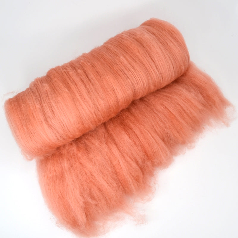 Tasmanian Merino Wool Carded Batts - Peach| Merino Wool Batts | Sally Ridgway | Shop Wool, Felt and Fibre Online