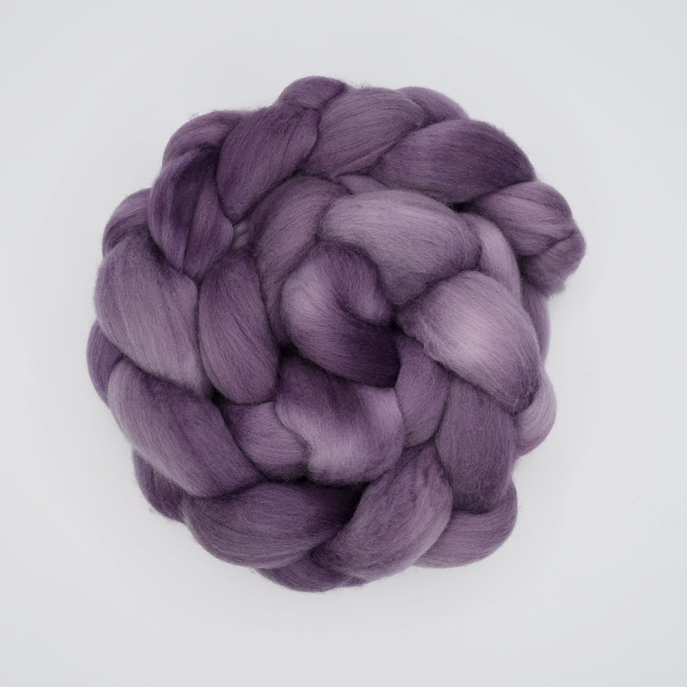 Tasmanian Merino Wool Combed Top Hand Dyed Aubergine| Merino Wool Tops | Sally Ridgway | Shop Wool, Felt and Fibre Online