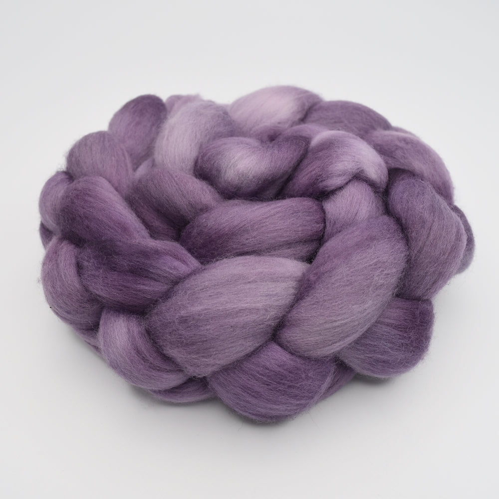 Tasmanian Merino Wool Combed Top Hand Dyed Aubergine| Merino Wool Tops | Sally Ridgway | Shop Wool, Felt and Fibre Online