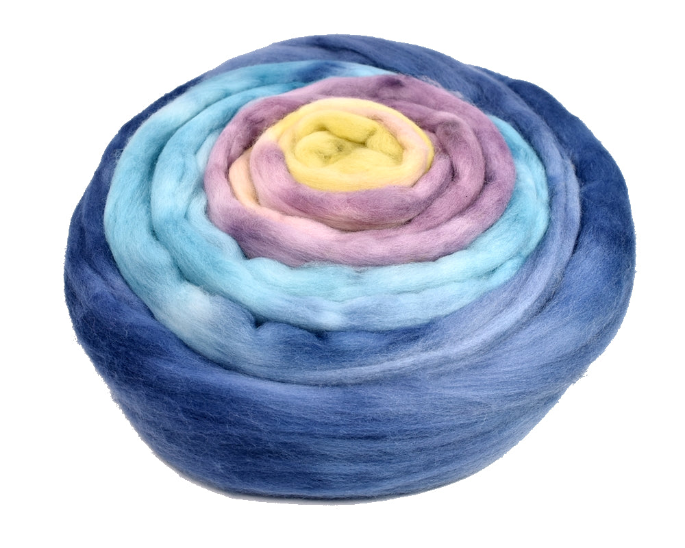 Tasmanian Merino Wool Combed Top Hand Dyed Bluebell| Merino Wool Tops | Sally Ridgway | Shop Wool, Felt and Fibre Online