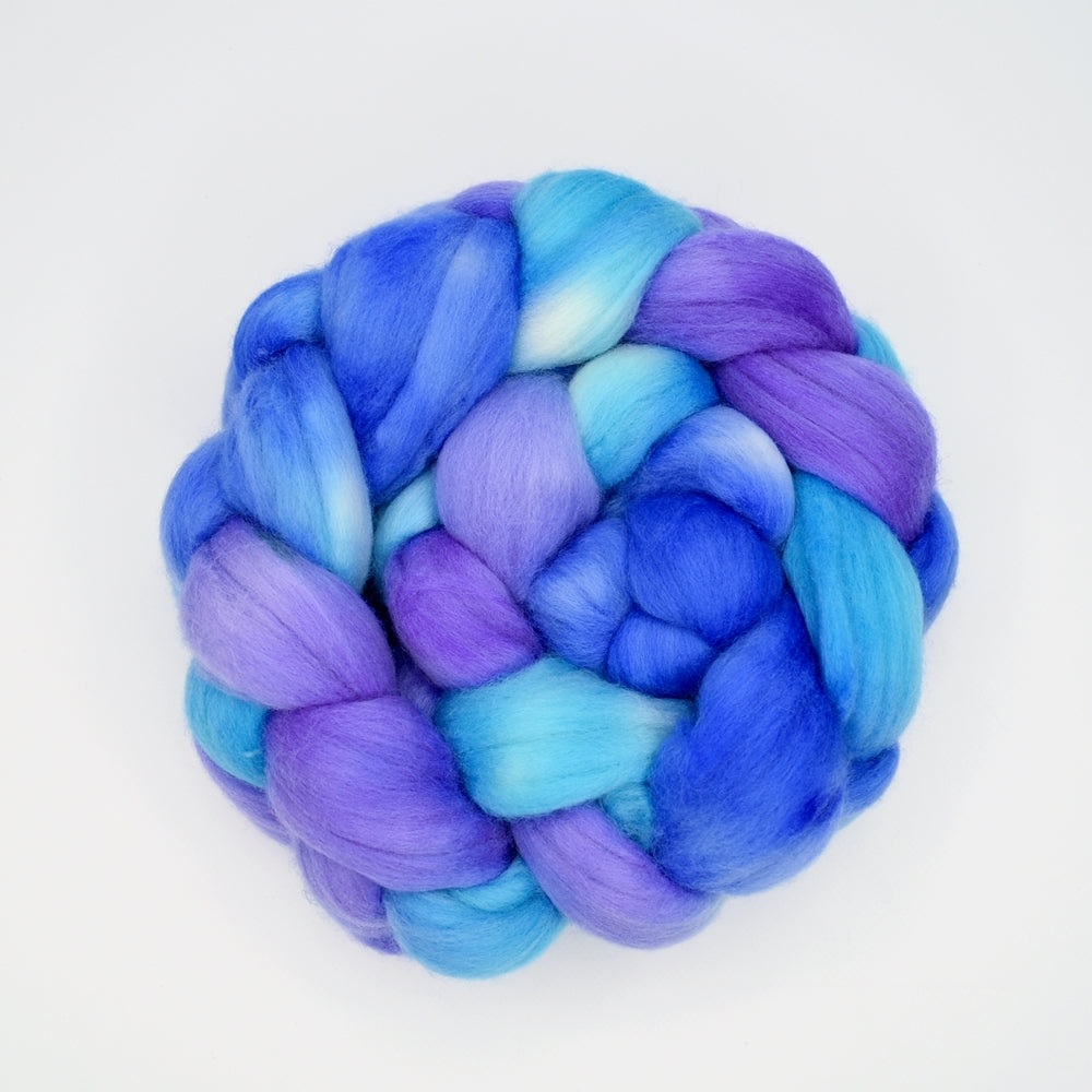 Tasmanian Merino Wool Combed Top Hand Dyed Purple Opal| Merino Wool Tops | Sally Ridgway | Shop Wool, Felt and Fibre Online
