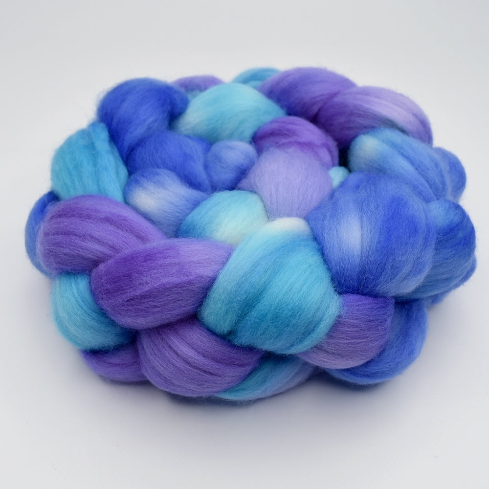 Tasmanian Merino Wool Combed Top Hand Dyed Purple Opal| Merino Wool Tops | Sally Ridgway | Shop Wool, Felt and Fibre Online