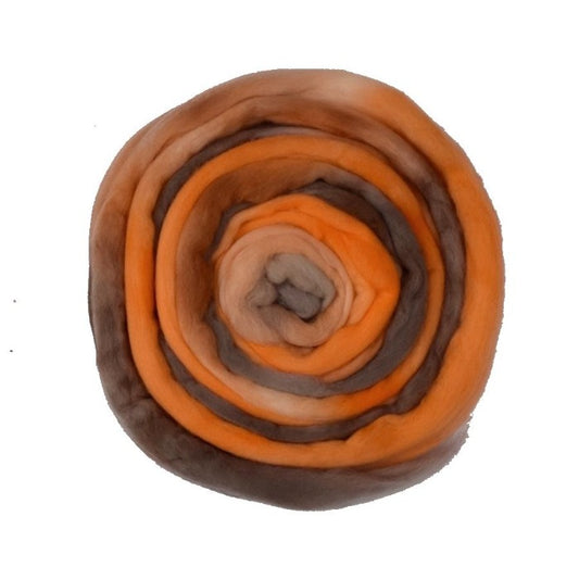 Tasmanian Merino Wool Combed Top (Roving) Baked Pumpkin 13305| Merino wool tops | Sally Ridgway | Shop Wool, Felt and Fibre Online