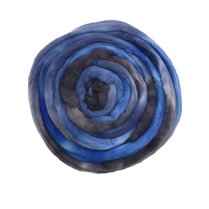 Tasmanian Merino Wool Combed Top (Roving) Charcoal Blue 13407| Merino wool tops | Sally Ridgway | Shop Wool, Felt and Fibre Online
