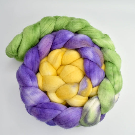 Tasmanian Merino Wool Combed Top (Roving) Iris Flower| Merino wool tops | Sally Ridgway | Shop Wool, Felt and Fibre Online