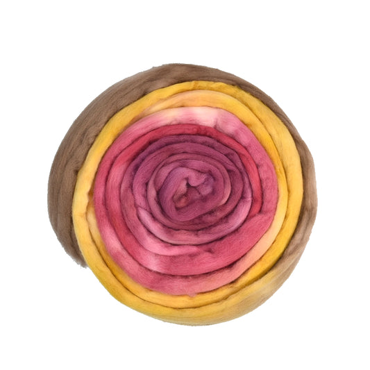 Tasmanian Merino Wool Combed Top (Roving) Rose Bud| Merino wool tops | Sally Ridgway | Shop Wool, Felt and Fibre Online