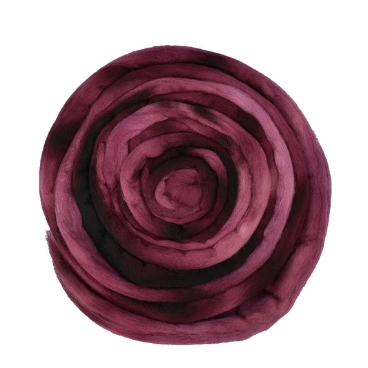 Tasmanian Merino Wool Combed Top (Roving) Ruby 13304| Merino wool tops | Sally Ridgway | Shop Wool, Felt and Fibre Online