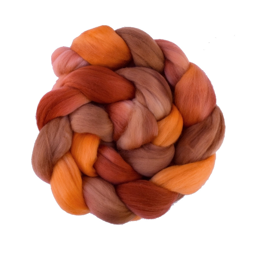 Tasmanian Merino Wool Combed Top (Roving) Sweet Potato 13418| Merino wool tops | Sally Ridgway | Shop Wool, Felt and Fibre Online