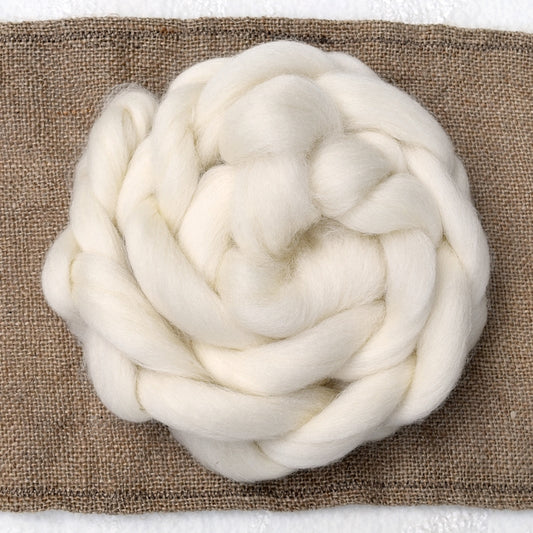 White Australian Border Leicester Wool Top| Undyed Wool Roving Top | Sally Ridgway | Shop Wool, Felt and Fibre Online