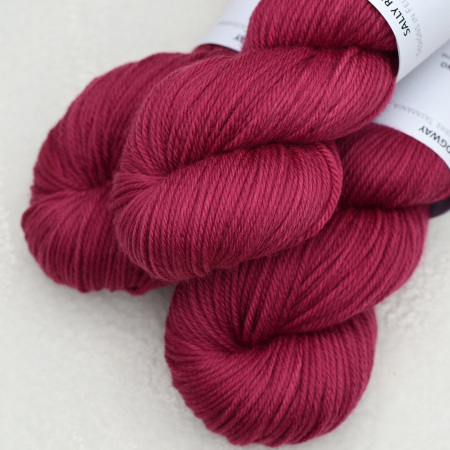 Wood Rose on 8 Ply Superwash 100% Merino Yarn| 8 Ply Superwash Merino Yarn | Sally Ridgway | Shop Wool, Felt and Fibre Online