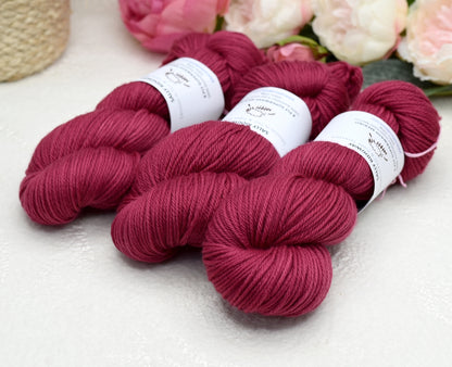 Wood Rose on 8 Ply Superwash 100% Merino Yarn| 8 Ply Superwash Merino Yarn | Sally Ridgway | Shop Wool, Felt and Fibre Online