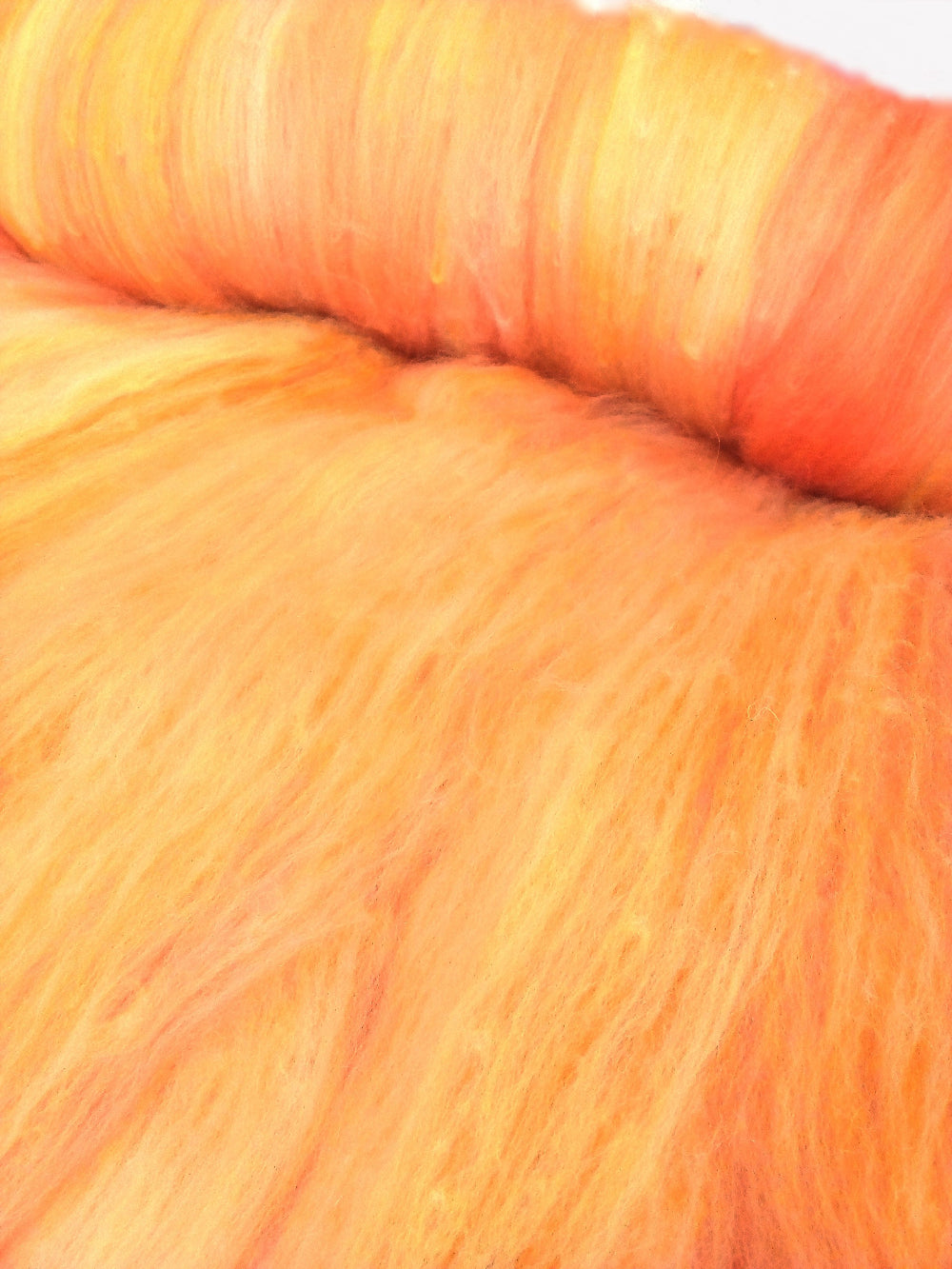 Australian Merino Wool Carded Batts Hand Dyed Yellow Orange 100 g 11751-Merino Wool Batts-2-Sally Ridgway Designs in Felt &amp; Fibre