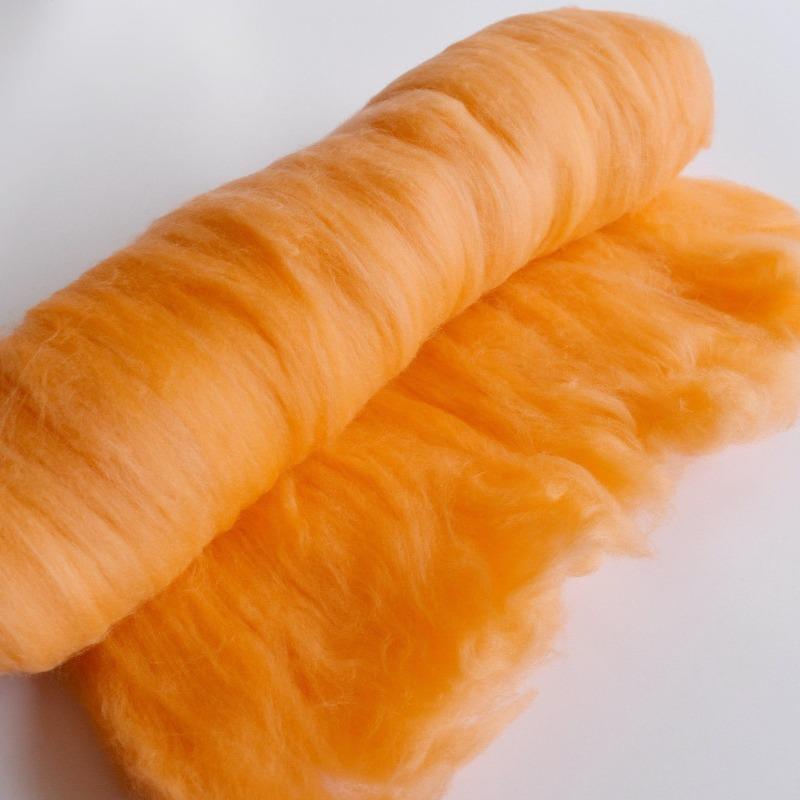 Tasmanian Merino Wool Batts Hand Dyed Citrus Orange 11753-Merino Wool Batts-1-Sally Ridgway Designs in Felt &amp; Fibre